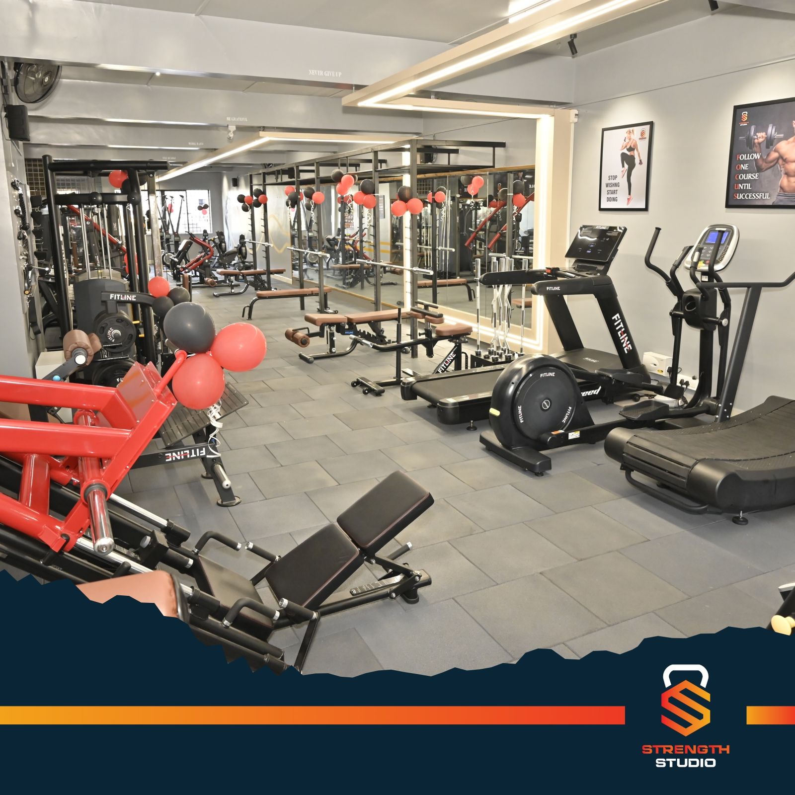 Modern state-of-the-art gym facility at Strength Studio Belagavi best gym in Karnataka